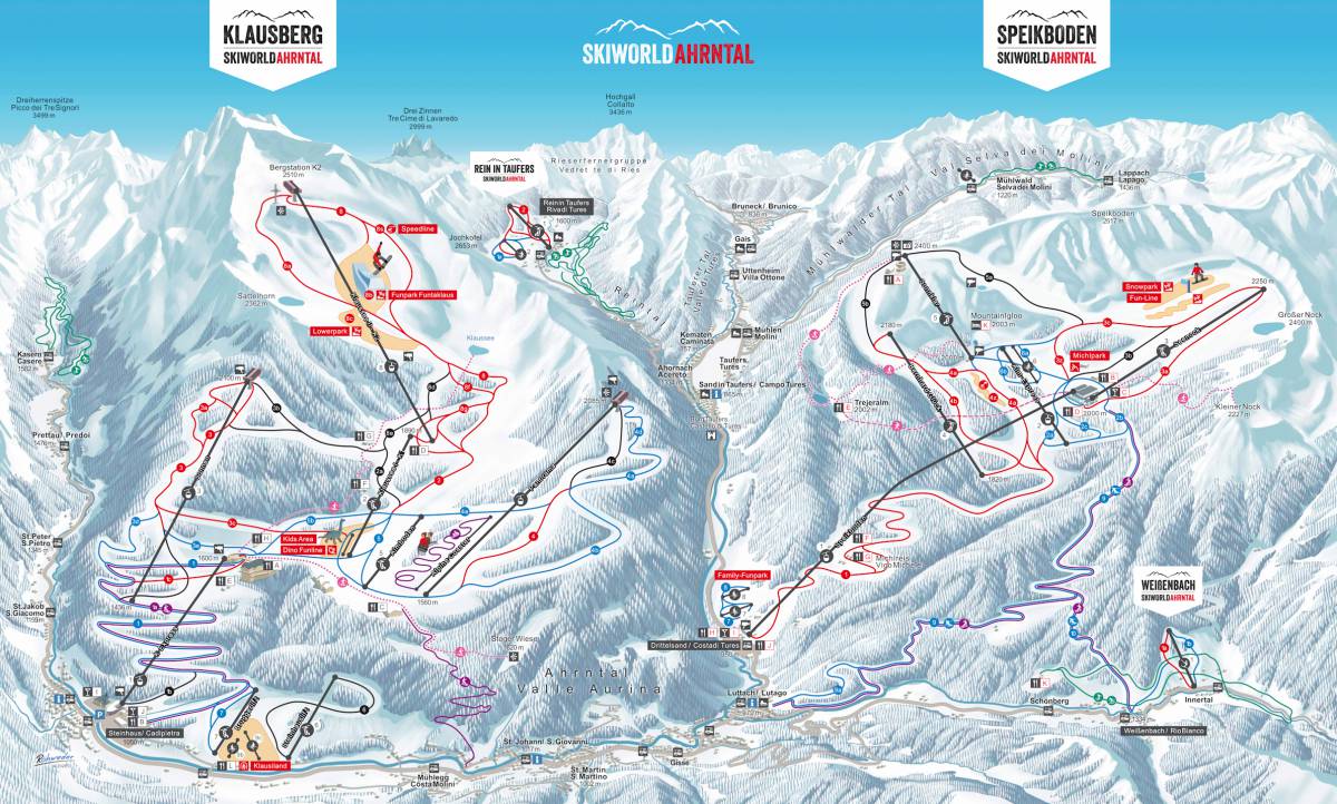 Klausberg Skiworld Ahrntal Karte