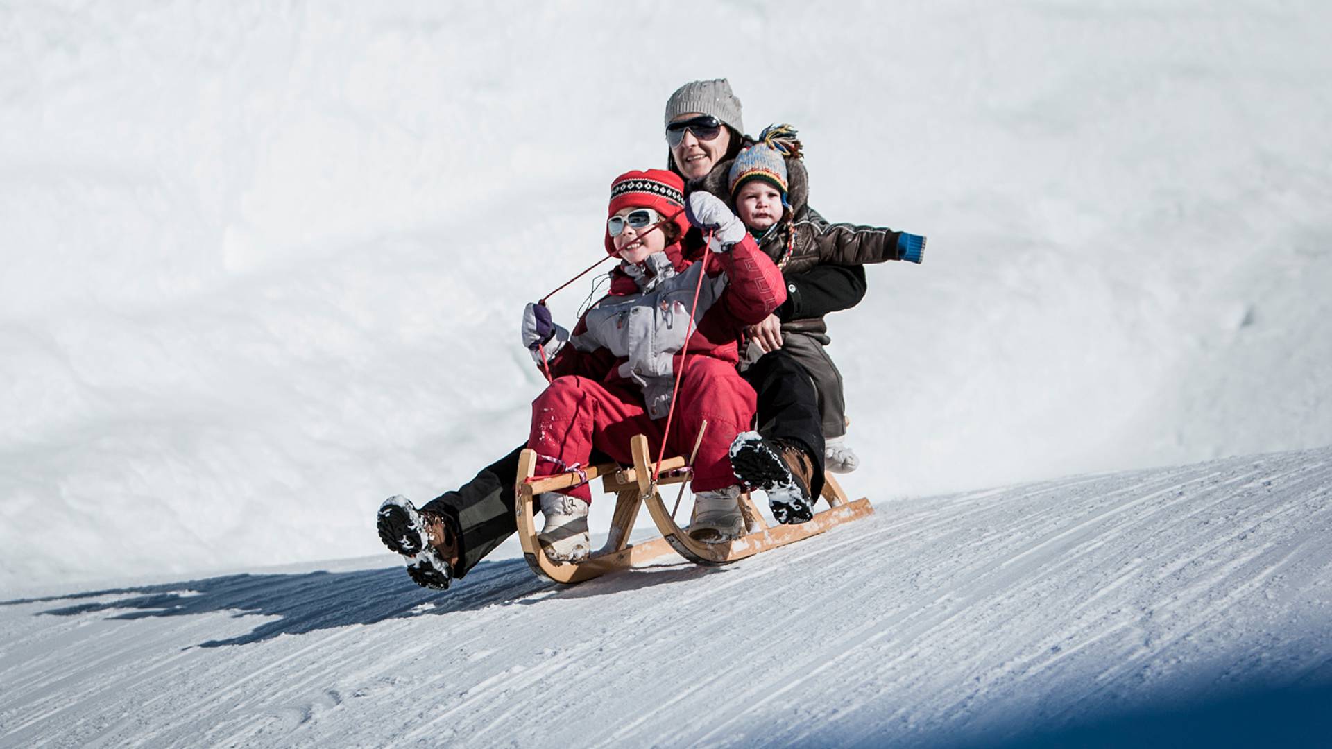 Rodeln mit Kinder am Klausberg