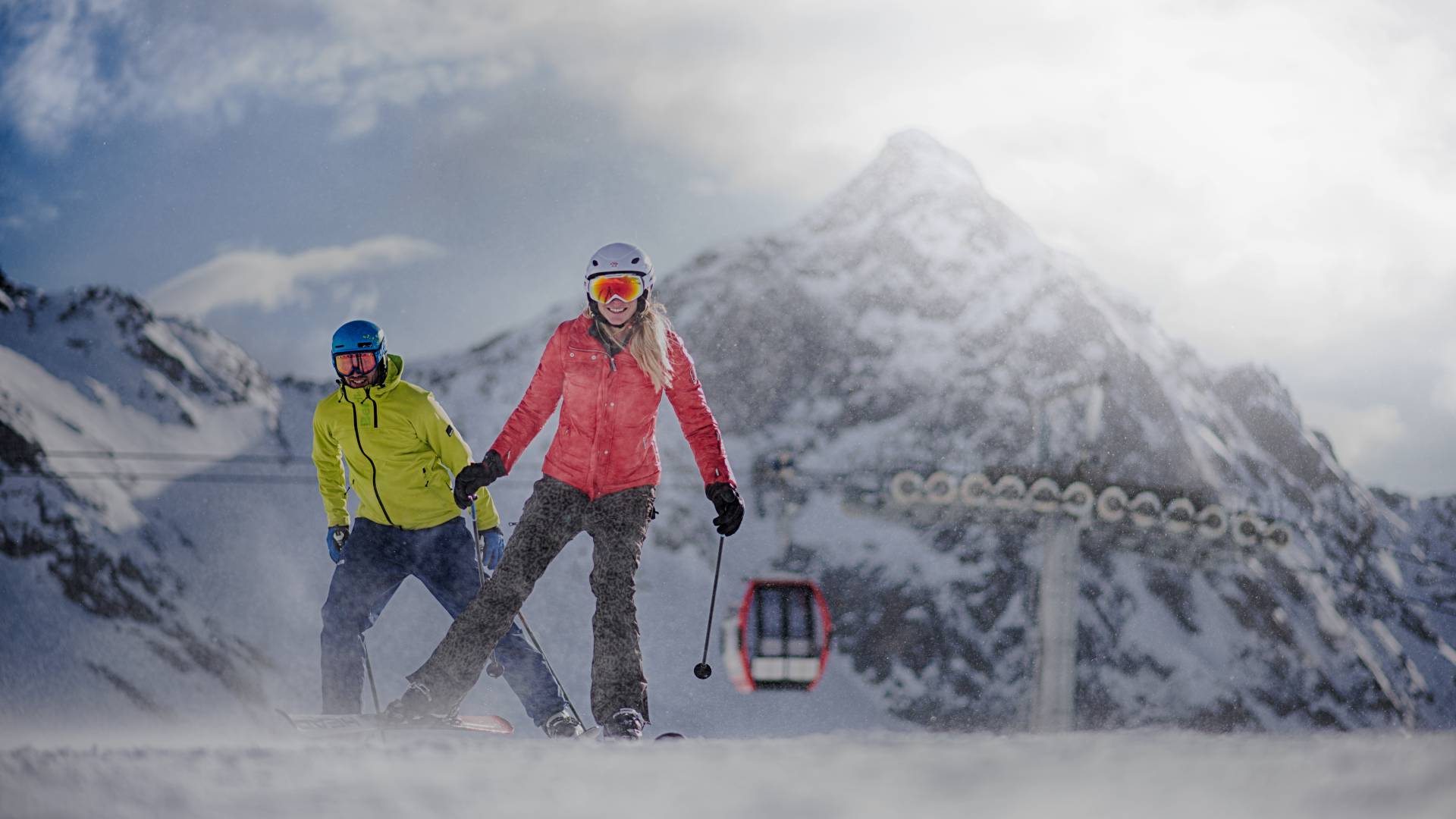 Skifahrer am Klausberg