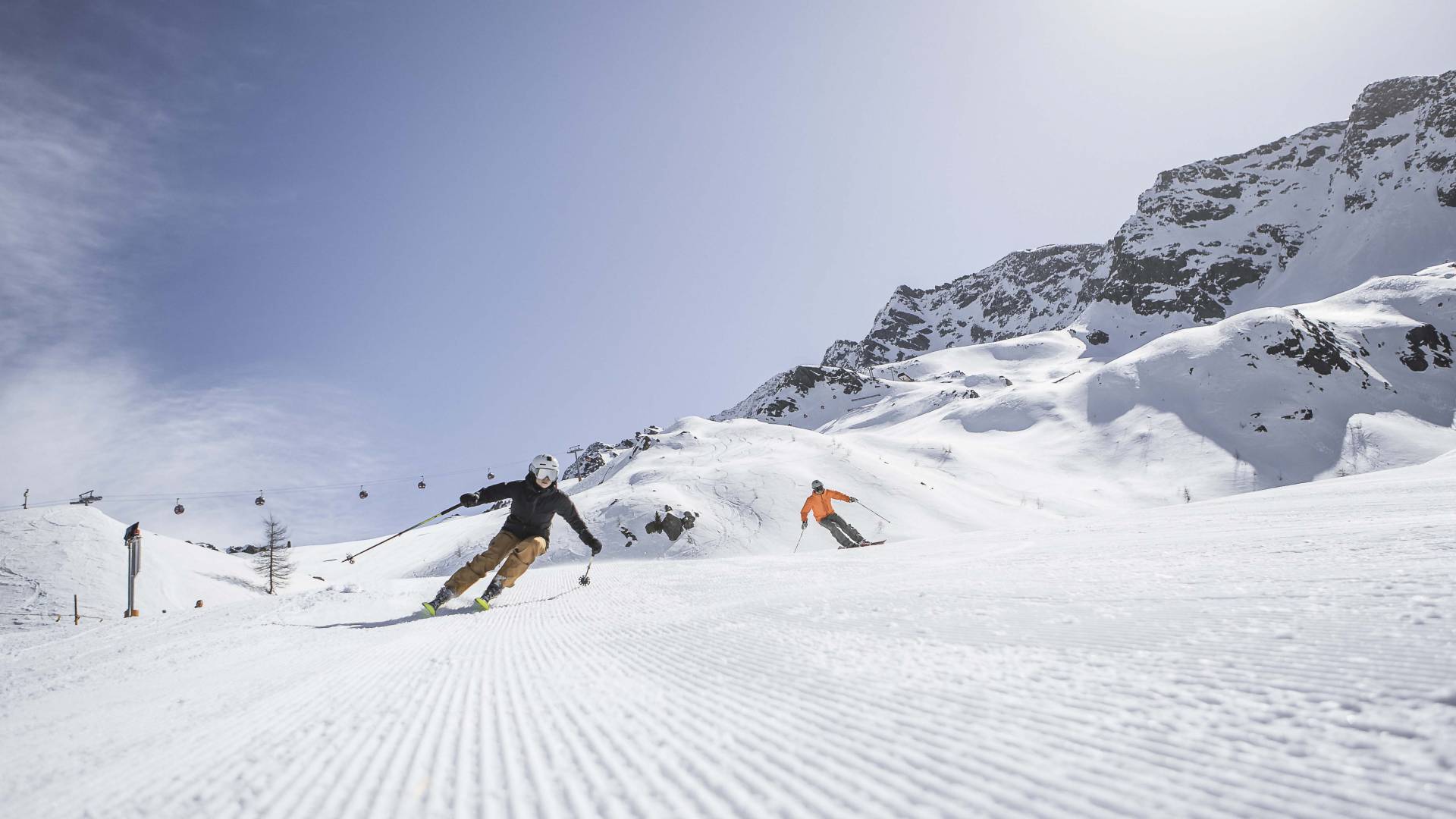 Skifahrer im Ahrntal