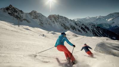 Skifahrer im Ahrntal