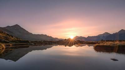 Sonnenuntergang am Klaussee