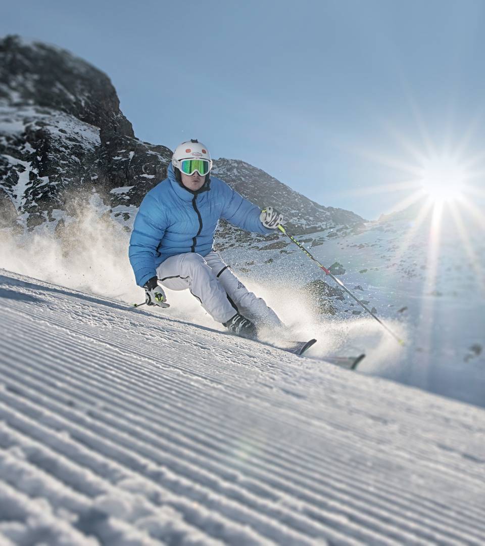 Skifahrer am Klausberg